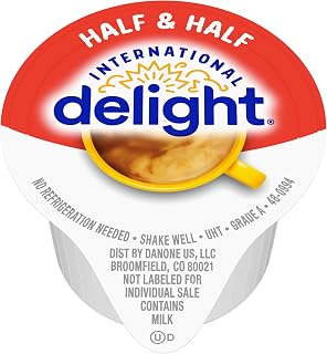 International Delight Coffee Creamer Singles, Half & Half, Shelf Stable Flavored Pre-Portioned Creamers, 0.44 fl oz (384 Count)