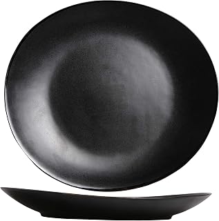 Cosy & Trendy Vongola Flat Plate 28 x 25.5 cm - Pack of 4 Black