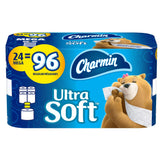 Ultra Soft Toilet Paper by Charmin – 1 count (Pack of 1), Paper, white, Pack of 24