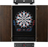 Viper 777 Electronic Dartboard, Metropolitan Espresso Cabinet, Laser Throw Line & Shadow Buster Dartboard Light Bundle