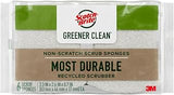 Scotch-Brite Greener Clean Non-Scratch Scrub Sponge, 6 Pack