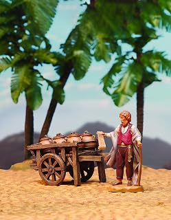Fontanini by Roman Inc., Cart with Pots, 5" Collection, Nativity Figure and Accessories, Hand Sculpted and Painted