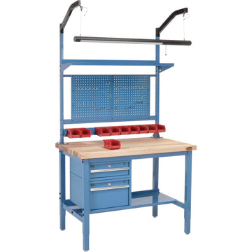 60"W x 36"D Workbench by Global Industrial – 60"W x 36"D, Steel, Blue, Model 319320BL