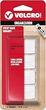 VELCRO Brand Sticky-Back Fasteners, Removable Adhesive, 0.88" X 0.88", White, 12 count (Pack of 1)