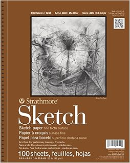 Strathmore 400 Series Sketch Pad, 5.5x8.5 inch, 100 Sheets - Artist Sketchbook for Drawing, Illustration, Art Class Students