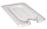 Food Pan Lid 1/9 Camwear Flat Notched Cover Clear by Cambro – 1/9, Plastic, Clear, Pack of 6, Model 90CWCN135
