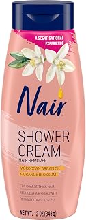 Nair Shower Hair Removal Cream, Moroccan Argan Oil & Orange Blossom, 12 Oz