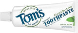 Tom's of Maine Travel Size Fluoride-Free Fresh Mint Toothpaste, 3 oz. (Packaging May Vary)