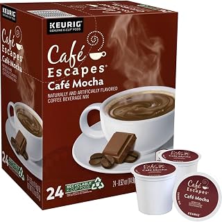 Café Escapes Café Mocha K-Cups for Keurig Brewers, 24 pack, 24-count