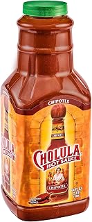 Cholula Chipotle Hot Sauce, 64 fl oz - One 64 Fluid Ounce Bulk Container of Chipotle Pepper Sauce, Made with Chipotle, Arbol and Piquin Peppers, Perfect for Burgers, Wings, Hummus and More