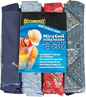 OccuNomix 940-038 MiraCool Cooling Neck Bandana, Red