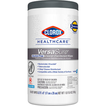 Healthcare VersaSure Cleaner Disinfectant Wipes by Clorox – 85 Count (Pack of 1), Bamboo, Gray, Model 31757