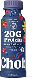 Chobani 20g Low-Fat Greek Yogurt Drink Mixed Berry Vanilla 10 fl oz