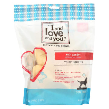 Ear Candy Ultimate Dog Chew - 5 per pack - 6 packs per case. by I AND LOVE AND YOU – 12.5 Ounce (Pack of 6), Pack of 6, Model 00133385
