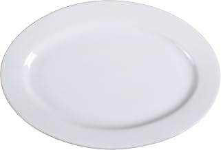 Yanco Abco Collection Super White Porcelain Oval Serving Platter 25" box of 2