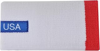 Nike Premier 2.0 Doublewide Wristbands (1 Pair, One Size Fits Most, White/University Red/Game Royal)