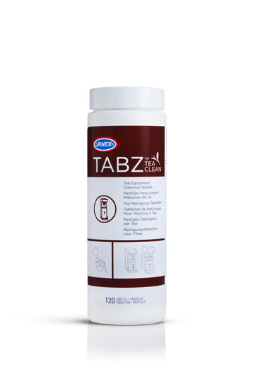 Tabz Tea Clean - 120 Tablets - Professional Tea Brew Cleaning Tablets Tabs by Urnex – 120 Count (Pack of 1), Plastic, White, Model 15-T61-UX120