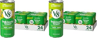 V8 Deliciously Green 100% Fruit and Vegetable Juice, 8 fl oz Can (48 Pack)