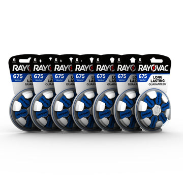 Hearing Aid Batteries Size 675 for Hearing Aid Devices (42 Count) by Rayovac – 42 Count (Pack of 1), Multicolor, Model E302407500