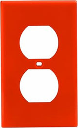 Leviton 1-Gang Duplex Device Receptacle Wallplate, Standard Size, 80703-ORG, Orange