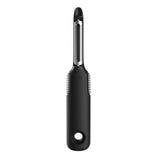 Good Grips Swivel Vegetable Peeler with Soft Comfortable Handle - Black by OXO – 1pc, Stainless Steel, Black, Model 20081V6