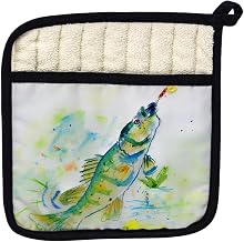 Betsy Drake PT064 Yellow Perch Pot Holder