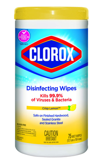 Lemon Wipes 75 Count by Clorox – Pack of 75, Model 01608