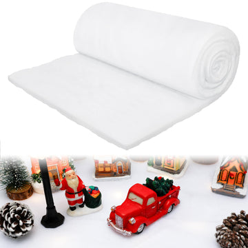 QZYL Snow Blanket, White Polyester Fiber, 3x8ft Rectangle