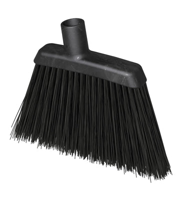 Duo-Sweep Plastic Small Debris Lobby Broom with Handle by Carlisle FoodService Products – 30 Inches (Pack of 1), Polyester, Black, Model 4686003