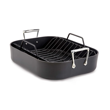 All-Clad HA1 Nonstick Roaster with Rack, 13 x 16 Inch, Black