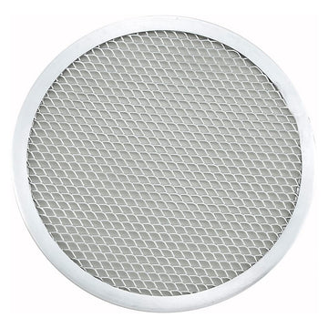 10" Aluminum Seamless Pizza Screen by Winco – 1 Count (Pack of 1), 10.0 inches, Aluminum, Model APZS-10
