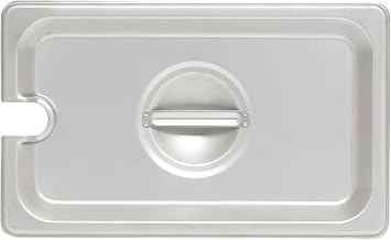 Thunder Group STPA5140CS Steam Table Pan Cover 1/4 Size Slotted with Handle