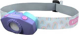 Ledlenser Ledlens 502538 Kids LED Headlight, Purple, Battery Operated, Up to 40 Lumens, Genuine Japanese Product