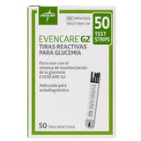 EvenCare G2 Blood Glucose Test Strips by Medline – 50 Count (Pack of 1), Gray, Pack of 50, Model MPH1550Z