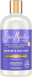 Shea Moisture Anti-Dandruff Shampoo Apple Cider Vinegar & Niacinamide 13oz | For dandruff prone scalps - eliminates flakes, relieves itch, and hydrates hair with Apple Cider Vinegar and Niacinamide.