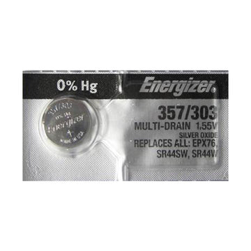 357 / 303 SR44 AG13 Silver Oxide Watch Battery by Energizer – 1 Count (Pack of 1), Model E-357-303 TS