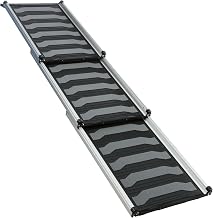 Trixie Telescoping Dog Ramp, Silver/Black