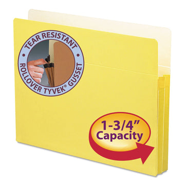 SMD73223 - 73223 Yellow Colored File Pockets by SMEAD – Letter, Colored stock, Yellow, Model 25759