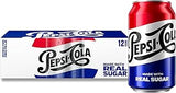 Pepsi Real Sugar Cola Soda Pop, 12 Fl oz Cans (12 Pack)