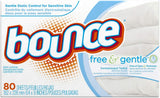 Free & Gentle Fabric Softener Dryer Sheets 80 ea (Pack of 4) by Bounce – 1 Count (Pack of 320), Pack of 4, Model PPAX1224045