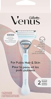 Intimate Grooming Razors for Women, Bikini Razors for Women, 1 Venus Razor Bikini Trimmer, 2 Razor Blade Refills, Pink, (Package May Vary)