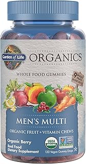 Garden of Life Organics Men's Multivitamin Gummies, Berry, 120 Gummies