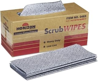 AbilityOne Towel, Machinery Wiping, Heavy Duty, Blue, 11-1/2" x 16-1/2", 300 Count 7920-01-233-0483: Box, 6 Item(s)