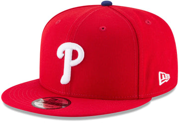 MLB 9FIFTY Adjustable Snapback Hat Cap One Size Fits All (Philadelphia Phillies) by New Era – Polyester, Red, Model New Era