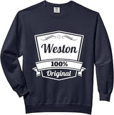 Weston Gift/Weston Personalised Name Birthday Comfort Colors Adult Sweatshirt