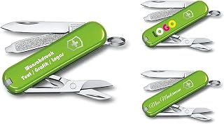 Victorinox Classic SD Knife with Desired Print on Shell I Gift for Men Women Zum Birthday I 7 Functions Smashed Avocado 0.6223.43G (Green)