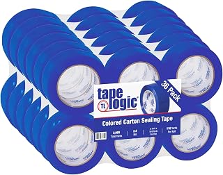 Tape Logic 2" x 110 yds Packing Tape 2.2 Mil, Blue (36-Pack) Heavy Duty Packing Tape Rolls for Sealing Boxes at Home, Warehouse, & Office, Supplies for Packaging, Shipping, Moving