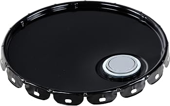 Vestil LID-STL-S Steel Spout Top Lid 5 Gallon Black