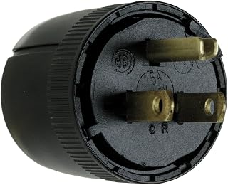 Legrand Pass & Seymour 5276BKCC15 Medium Duty Straight Blade Plug, 15 Amp 125V, NEMA 5-15P, Black (1 Count)