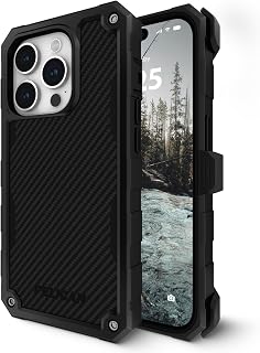 Pelican Shield iPhone 15 Pro Case - Rugged MagSafe Phone Case - Black